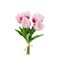 Mauve/White Artificial Tulip Bundle – Real Touch 6-Stem Spring Flowers-FN172434